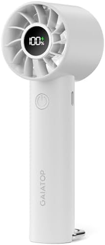 Gaiatop Portable Mini Fan, 3 Speed USB Rechargeable Handheld Fan with Light by GAIATOP