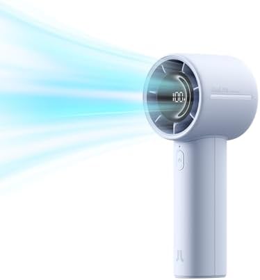 JISULIFE Life10S Portable Handheld Turbo Fan, 5000mAh Rechargeable, 5-Speed by LivechillStaycool