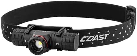 Coast XPH30R 1200 Lumen USB-C Rechargeable Dual Power Headlamp with Twist Focus Beam and Magnetic Base, 4.37 oz. - Black by Coast