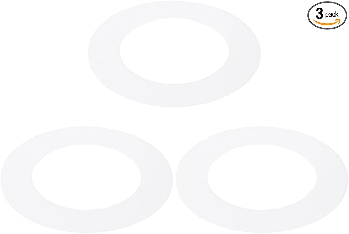 PATIKIL 2.8" ID 4.5" OD Plastic Trim Ring, Translucent Matte White by PATIKIL
