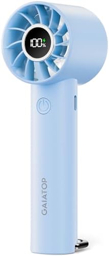 Gaiatop Portable Mini Fan, 3 Speed USB Rechargeable Handheld Fan with Light by GAIATOP