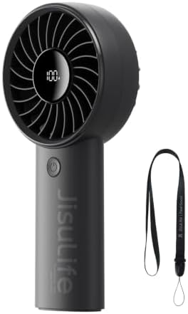 JISULIFE Handheld Portable Fan, 5000mAh Stronger and Longer-Lasting Battery by LivechillStaycool