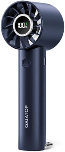 Gaiatop Portable Mini Fan, 3 Speed USB Rechargeable Handheld Fan with Light by GAIATOP