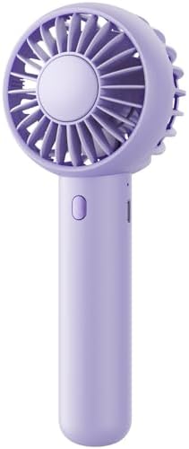 Gaiatop Mini Portable Fan, Small and Powerful, Cute Design 3 Speed Personal Handheld fan and Desktop with Base, Lightweight USB Rechargeable for Travel Lash Makeup Girl Women Summer Gift Purple by GAIATOP