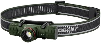 Coast XPH30R 1500 Lumen USB-C Rechargeable Dual Power Headlamp with Twist Focus Beam and Magnetic Base, 4.37 oz. - Forest Green by Coast