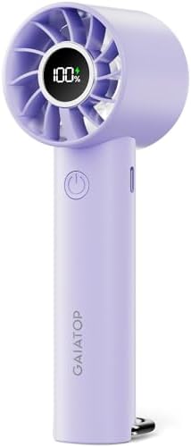 Gaiatop Portable Mini Fan, 3 Speed USB Rechargeable Handheld Fan with Light by GAIATOP
