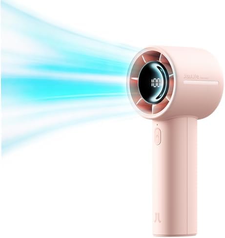 JISULIFE Handheld Turbo Fan Life10S, 28H Max Runtime, 5-Speed - Pink by LivechillStaycool
