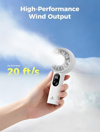 Aecooly Mighty Portable Fan, Powerful Handheld Fan, USB Rechargeable - Image 3