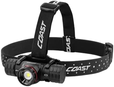 Coast XPH34R 2700 Lumen USB-C Rechargeable-Dual Power LED Headlamp with Pure Beam Twist Focus and Magnetic Base by Coast