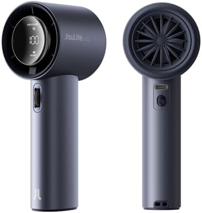 JISULIFE Handheld Fan Pro1S - Next-Gen Airflow: Up to 12H Runtime by LivechillStaycool