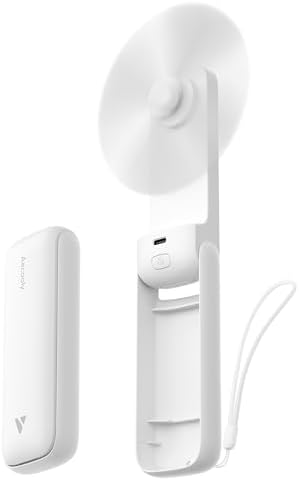 Aecooly Slim Portable Fan, Thin Handheld Fan, USB Rechargeable by Aecooly