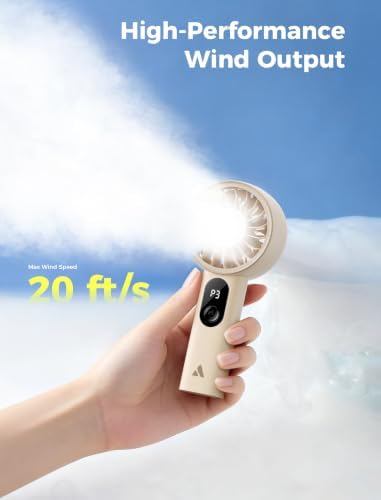 Aecooly Mighty Portable Fan, Powerful Handheld Fan, USB Rechargeable - Image 3