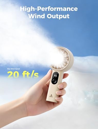 Aecooly Mighty Portable Fan, Powerful Handheld Fan, USB Rechargeable - Image 3