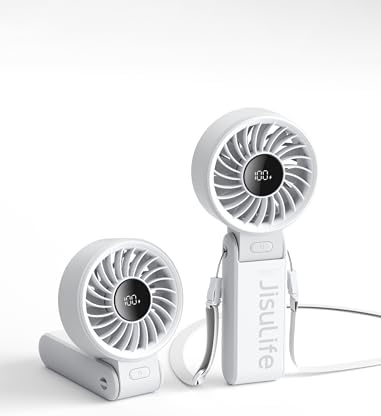 JISULIFE Portable Handheld Fan Life7: 3-in-1 Hand, Desk & Neck Fan-Gery by LivechillStaycool