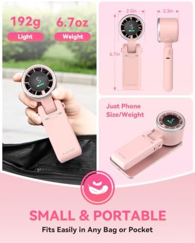 PlayHot Portable Handheld Turbo Fan, Travel Essentials, Gifts for Women/Men - Image 6