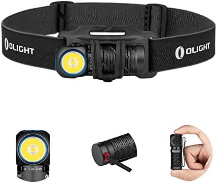 OLIGHT Perun 2 Mini Headlamp Rechargeable, 1100 Lumens, Red Light, Black by OLIGHT