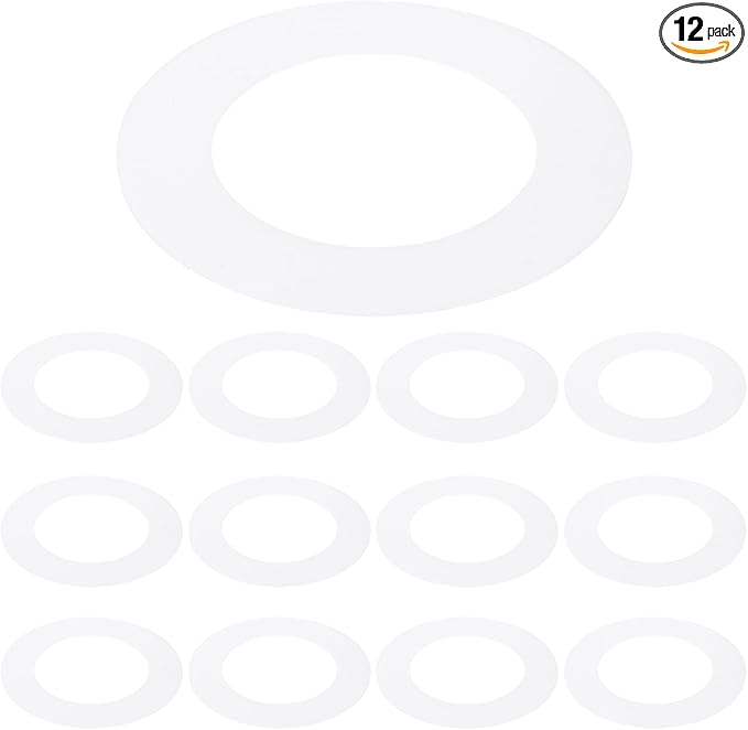 PATIKIL 3" ID 4.7" OD Plastic Trim Ring, Translucent Matte White by PATIKIL