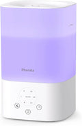 Humidifiers for Bedroom Home, 3.5L Top Fill Air Cool Mist Humidifiers for Baby Large Room Indoor Plants Nursery, Night Light, White by pharata