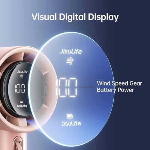 JISULIFE Handheld Fan Pro1S - Next-Gen Airflow: Up to 12H Runtime - Image 3