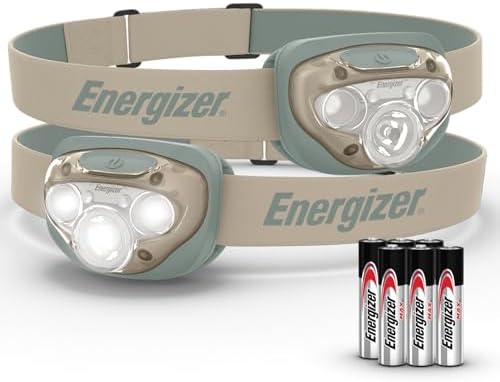 Energizer LED Headlamp PRO (2-Pack), IPX4 Water Resistant Head Light by Energizer