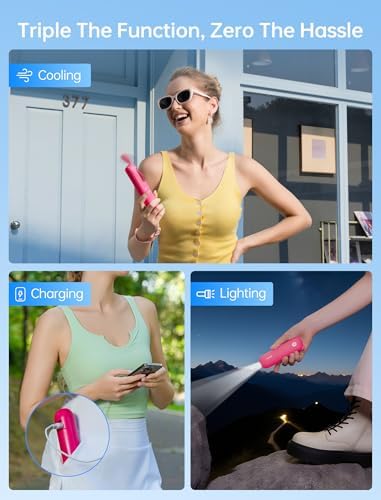 JISULIFE 3 IN 1 Portable Fan with Power Bank & Flashlight Featured - Image 2