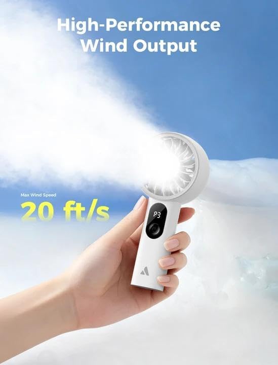 Aecooly Mighty Portable Fan, Powerful Handheld Fan, USB Rechargeable - Image 3
