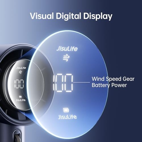 JISULIFE Handheld Fan Pro1S - Next-Gen Airflow: Up to 12H Runtime - Image 3