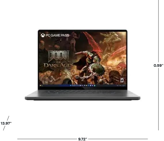 ASUS ROG Zephyrus G16 16" 2.5K OLED 240Hz Gaming Laptop, Intel Core Ultra 9 285H, RTX5070, 16GB LPDDR5X 2TB SSD, Wi-Fi7, Backlit KB, Win11, Thunderbolt4, Eclipse Gray, w/USB Hub, W/GaLiMu - Image 9