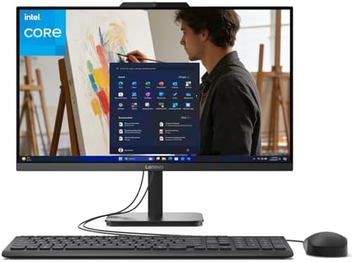 Lenovo IdeaCentre 24 23.8" N100 16GB 1TB SSD All-in-One Desktop Computer | Office 365, FHD Intel Processor AIO, WiFi 6, Bluetooth, Windows 11 Home, Jet Black for Everyday Use by LENOVO