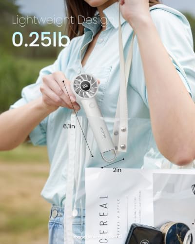 Gaiatop Portable Mini Fan, 3 Speed USB Rechargeable Handheld Fan with Light - Image 4