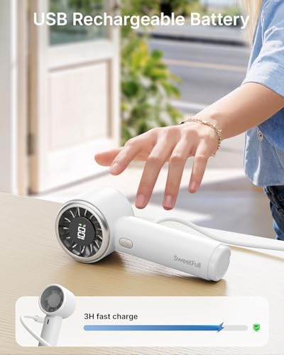 SWEETFULL Portable Handheld Fan, Mini Rechargeable Personal Hand Fan - Image 5