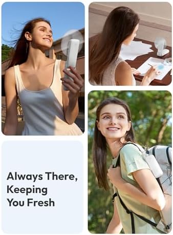 Aecooly Slim Portable Fan, Thin Handheld Fan, USB Rechargeable - Image 3