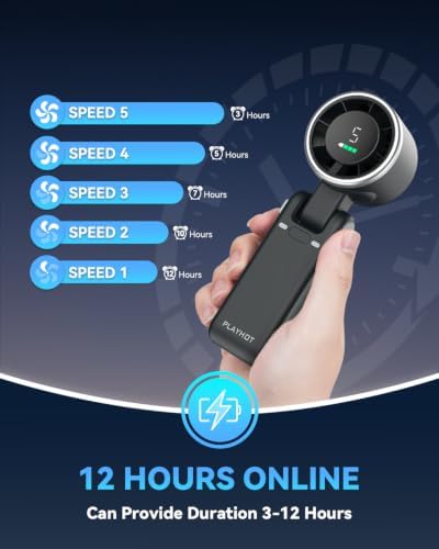 PlayHot Portable Handheld Turbo Fan, Travel Essentials, Gifts for Women/Men - Image 3