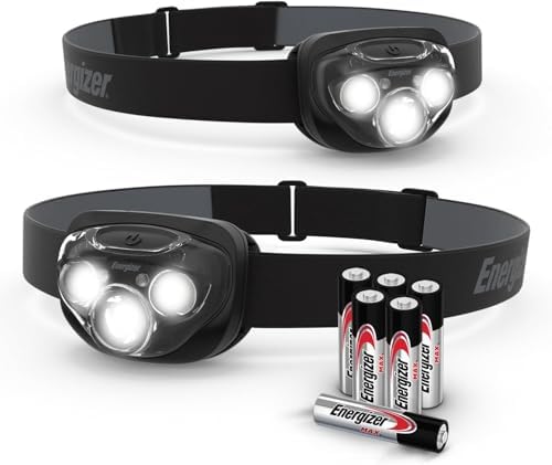 Energizer LED Headlamp PRO (2-Pack), IPX4 Water Resistant Head Light by Energizer