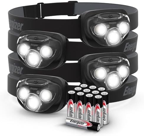 Energizer LED Headlamp PRO (4-Pack), IPX4 Water Resistant Head Light by Energizer