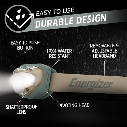 Energizer LED Headlamp PRO (2-Pack), IPX4 Water Resistant Head Light - Image 3