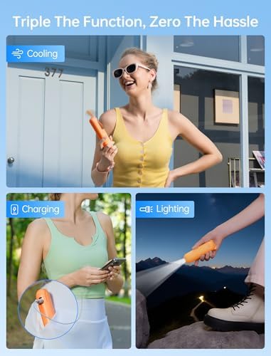 JISULIFE 3 IN 1 Portable Fan with Power Bank & Flashlight Featured - Image 2
