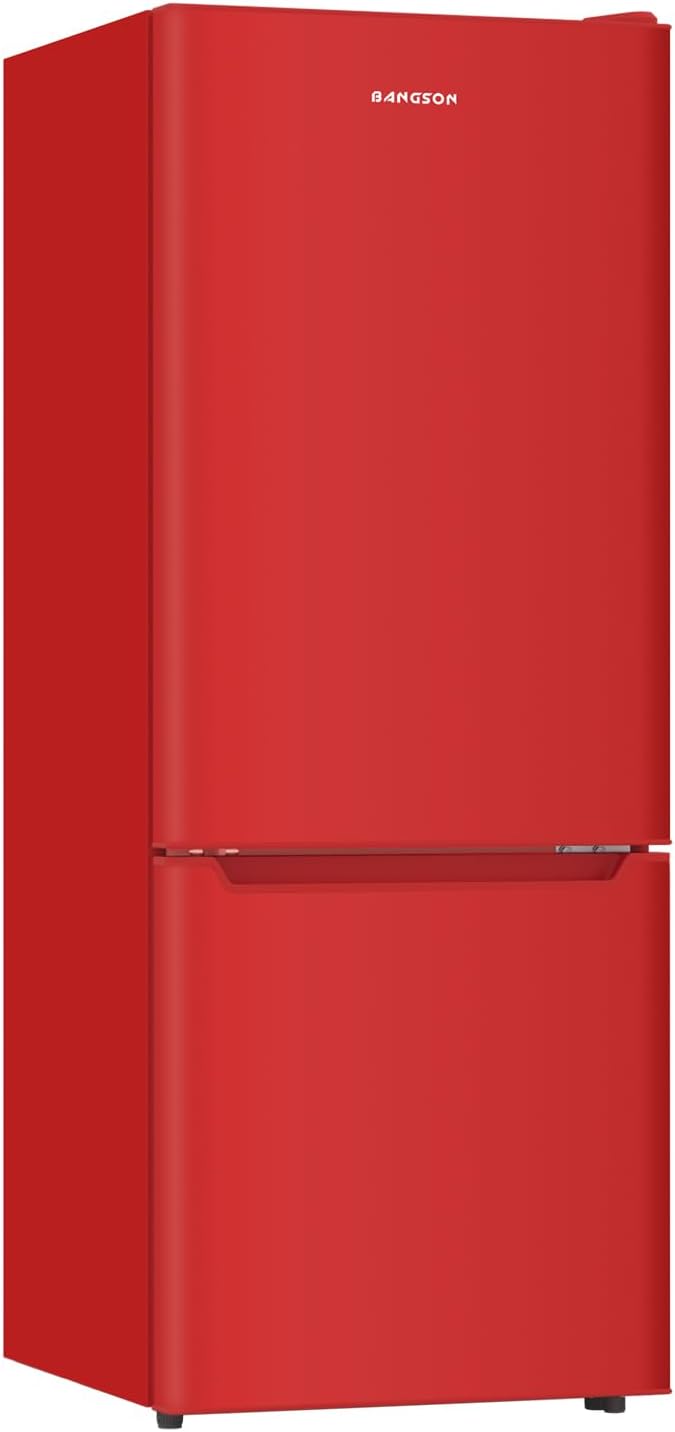 Apartment 7.1 Cu.Ft Refrigerator with Bottom Freezer Red | Office Fridge with Bottom Freezer, Large Capacity, Energy Saving, Adjustable Thermostat, Low Noise by LiveFreshLiveUnrushed