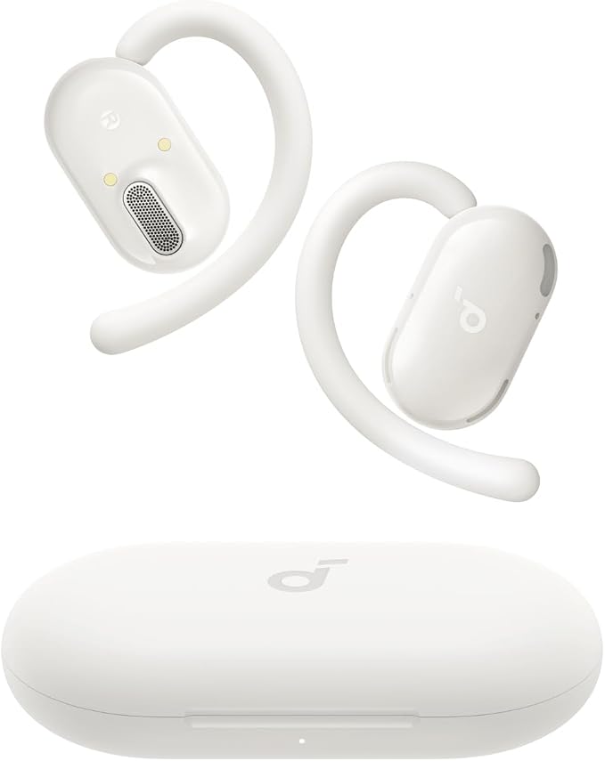 Soundcore V20i by Anker Open Ear Earbuds, Open Ear Headphones True Wireless | Adjustable Hooks, Ultra-Comfort, Snug Fit, Power Sound, Clear Calls, IP55, 36H Playtime, Bluetooth 5.4, Multipoint Connection by Unknown