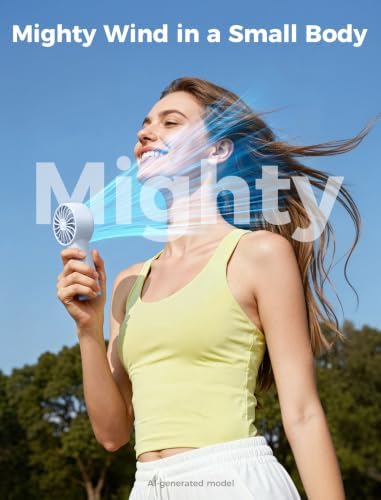 Aecooly Mighty Portable Fan, Powerful Handheld Fan, USB Rechargeable - Image 2