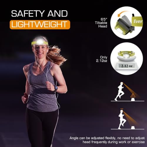 EverBrite Headlamp, 300 Lumens LED Head Lamp for Kids & Adults, Red Light - Image 3