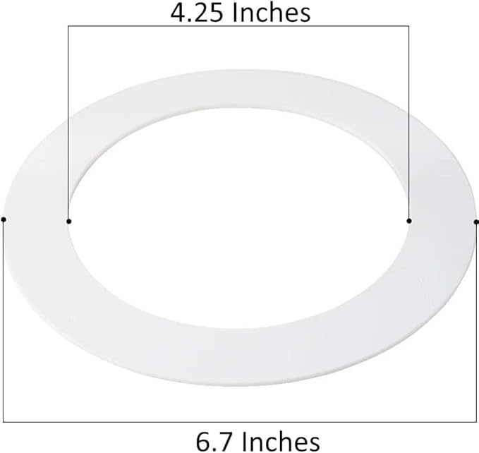 8 Pack Matte White Goof Trim Ring - Image 3