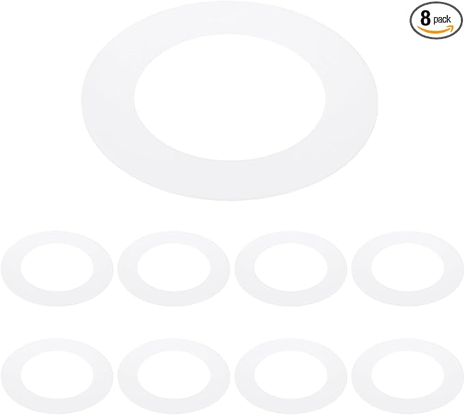 PATIKIL 3.6" ID 5" OD Plastic Trim Ring, Translucent Matte White by PATIKIL