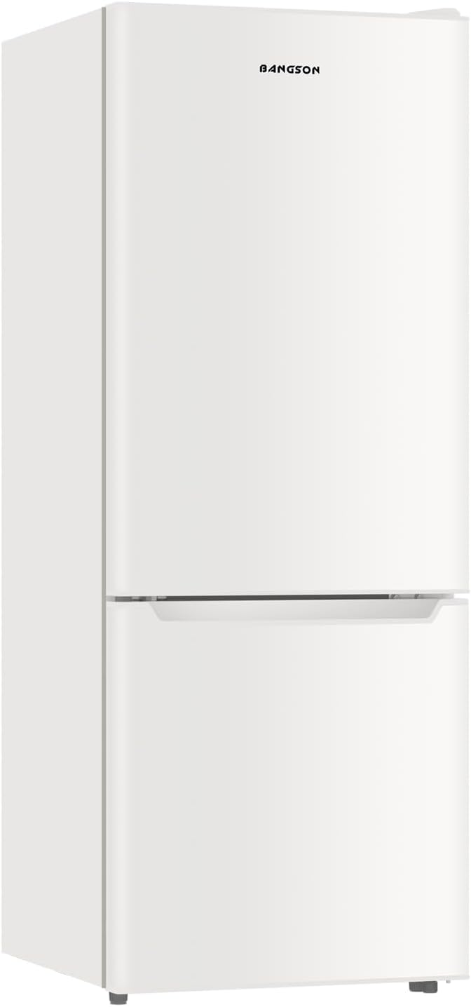 Apartment 7.1 Cu.Ft Refrigerator with Bottom Freezer Cream White | Office Fridge with Bottom Freezer, Large Capacity, Energy Saving, Adjustable Thermostat, Low Noise by LiveFreshLiveUnrushed