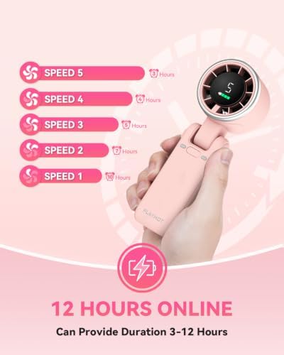 PlayHot Portable Handheld Turbo Fan, Travel Essentials, Gifts for Women/Men - Image 4