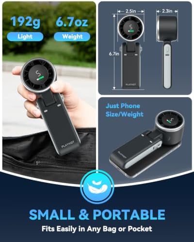 PlayHot Portable Handheld Turbo Fan, Travel Essentials, Gifts for Women/Men - Image 6