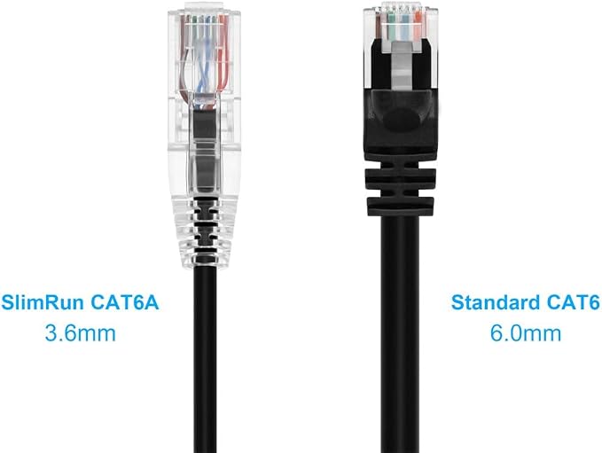 Monoprice Cat6 7ft Black Component Level Patch Cable UTP 28AWG 550MHz Pure Bare - Image 2