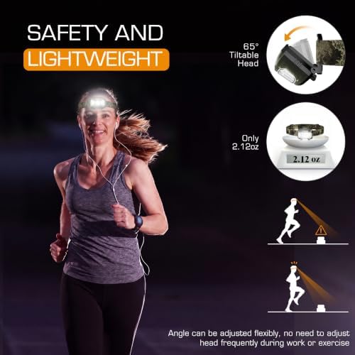 EverBrite Headlamp, 300 Lumens LED Head Lamp for Kids & Adults, Red Light - Image 3