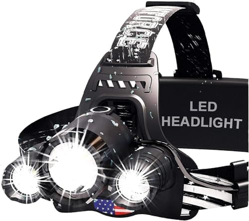 DanForce Headlamp. USB Rechargeable LED Head Lamp. Ultra Bright LUMINUS 1080 Lumen Headlamp Flashlight + Red Light. HeadLamps for Adults, Camping, Outdoors & Hard Hat Light. Zoomable IPX54 Headligh by DanForce