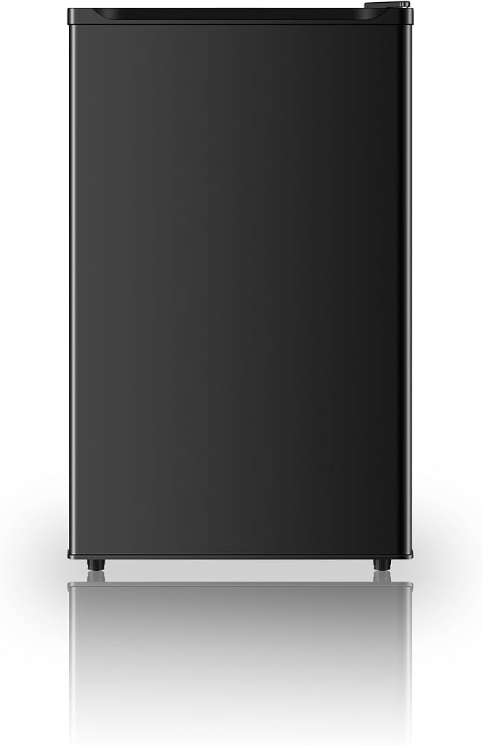 4.4 Cu.Ft Mini Fridge with Freezer, Single Door Mini Refrigerator, 5 Settings Temperature Adjustable, Compact Refrigerator for Apartment,Dorm, Office, Bedroom - Image 2